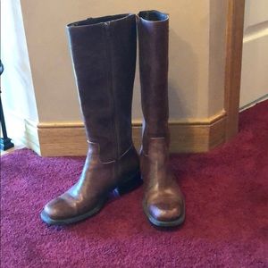 Brown riding boots